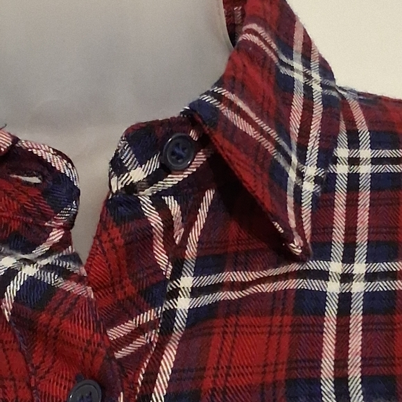 Philosophy Red Plaid Button-Up Shirt - Picture 6 of 9